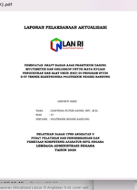 Pembuatan Draft Bahan Ajar Praktikum Daring Multimeter Dan Osiloskop Untuk Mata Kuliah Pengukuran Dan Alat Ukur (PAU) Di Program Studi D-IV Teknik Elektronika Politeknik Negeri Bandung