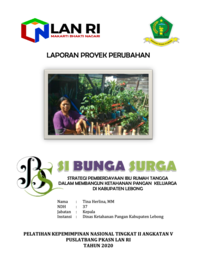 Strategi Pemberdayaan Ibu Rumah Tangga Dalam Membangun Ketahanan Pangan Keluarga Di Kabupaten Lebong (SI BUNGA SURGA) - Dinas Ketahanan Pangan Kabupaten Lebong