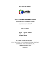 Digitalisasi Formulir Pemeriksaan Sarana Industri Produksi Rumah Tangga (IPRT) Loka POM Di Sungai Penuh (BPOM)
