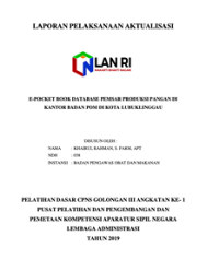 E-Pocket Book Database Pemsar Produksi Pangan Di Kantor Badan POM Di Kota Lubuklinggau (BPOM)