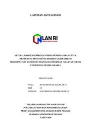 Optimalisasi Pengembangan Media Pembelajaran Untuk Mendukung Penyandang Disabilitas (Difabel) Di Program Studi Sistem Dan Teknologi Informasi Fakultas Teknik Universitas Negeri Jakarta
