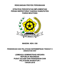 Strategi Percepatan Implementasi Peran Inspektorat Daerah Kabupaten Parigi Moutong