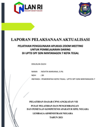 Pelatihan Penggunaan Aplikasi Zoom Meeting Untuk Pembelajaran Daring Di UPTD SPF SDN Mintaragen 7 Kota Tegal