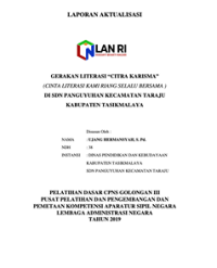 Gerakan Literasi CITRA KARISMA (Cinta Literasi Kami Riang Selalu Bersama) Di SDN Panguyuhan Kecamatan Taraju (Dinas Pendidikan Dan Kebudayaan Kabupaten Tasikmalaya)