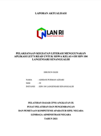 Pelaksanaan Kegiatan Literasi Menggunakan Aplikasi Let?s Read Untuk Siswa Kelas 4 Di SSN 104 Langensari Senanggalih Dinas Pendidikan Kota Bandung