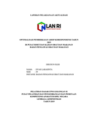 Optimalisasi Pemberkasan Arsip Korespondensi Tahun 2019 Di Pusat Riset Dan Kajian Obat Dan Makanan (BPOM)