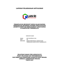 Pemanfaatan Microsoft Excel Dalam Rangka Peningkatan Informasi Potensi Pakan Hijauan (Rumput-Rumputan) Berdasarkan Lahan Sawah Di Kabupaten Tasikmalaya (Dinas Pertanian Pangan dan Perikanan)
