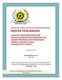 Strategi Pengembangan IKM Melalui Percepatan Pemanfaatan Rumah Promosi dan Pemasaraan Produk Industri Lokal Di Kabupaten Dompu (Dinas Perindustrian dan Perdagangan Kabupaten Dompu)