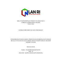 Pengembangan Bisnis Model Perencanaan Pembangunan Daerah Melalui Tata Kelola Data Profil Kewilayahan Sebagai Decision Support System (Badan Perencanaan Penelitian dan Pengembangan - Bappelitbang Kota Bandung)