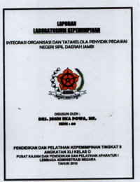 Integrasi Organisasi Dan Tatakelola Penyidik Pegawai Negeri Sipil Daerah Jambi (Satpol PP)