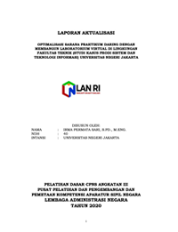Optimalisasi Sarana Praktikum Daring Dengan Membangun Laboratorium Virtual Di Lingkungan Fakultas Teknik (Studi Kasus Prodi Sistem Dan Teknologi Informasi) Universitas Negeri Jakarta (TERBAIK 2)