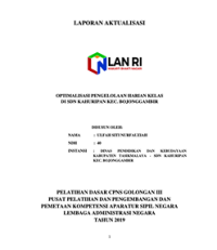 Optimalisasi Pengelolaan Harian Kelas Di SDN Kahuripan Kecamatan Bojonggambir Kabupaten Tasikmalaya