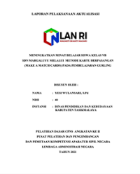 Meningkatkan Minat Belajar Siswa Kelas V B SDN Margaluyu Kabupaten Tasikmalaya Melalui Metode Kartu Berpasangan (Make A Match Cards) Pada Pembelajaran Gurling