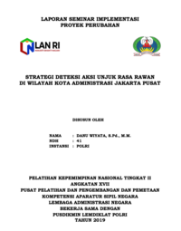 Strategi Deteksi Aksi Unjuk Rasa Rawan Di Wilayah Kota Administrasi Jakarta Pusat (POLRI)