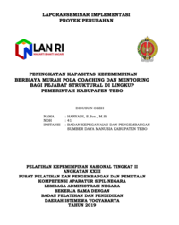 Peningkatan Kapasitas Kepemimpinan Berbiaya Murah Pola Coaching dan Mentoring Bagi Pejabat Struktural Di Lingkup Pemerintah Kabupaten Tebo (Badan Kepegawaian Dan Pengembangan Sumber Daya Manusia)