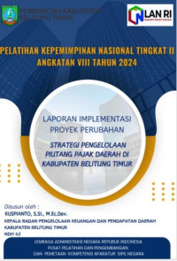 Strategi Penghapusan Piutang Pajak Daerah Di Kabupaten Belitung Timur (Badan Pengelolaan Keuangan Dan Pendapatan Daerah)