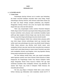 Strategi Peningkatan Pelayanan Informasi Kepegawaian Berbasis Website (Badan Kepegawaian dan Pengembangan Sumber Daya Manusia Kabupaten Fakfak)
