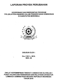 Koordinasi Dan Sinergintas Program TPS (Sejahtera Mandir) Dalam Pengentasan Kemiskinan Di Kabupaten Morowali (Bappeda - Badan Perencanaan Pembangunan Daerah)