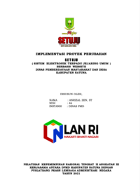 SETUJU; Sistem Elektronik Terpadu Jejaring Umum Berbasis Website (Dinas Pemberdayaan Masyarakat Dan Desa Kabupaten Natuna)