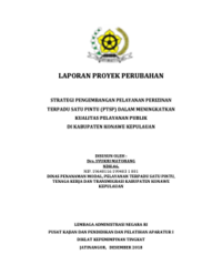 Strategi Pengembangan Pelayanan Perizinan Terpadu Satu Pintu (PTSP) Telkamda Dalam Meningkatan Kualitas Pelayanan Publik (Dinas Penanaman Modal Pelayanan Terpadu Satu Pintu Tenaga Kerja Kabupaten Konawe Kepulauan)