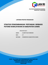 Strategi Pengembangan Pertanian Berbasis Potensi Kewilayahan Di Kabupaten Ciamis - Dinas Pertanian dan Ketahanan Pangan Kabupaten Ciamis