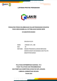 Penguatan Peran Kelembagaan Dalam Penanganan Kegiatan Pasca Bencana Melalui Optimalisasi INARISK Badan Penanggulangan Bencana Daerah, Kesatuan Bangsa dan Politik Kabupaten Bungo