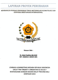 Membangun Pondasi Pendidikan Tinggi Meteorologi Klimatologi Dan Geofisika Berstandar Internasional Badan Meteorologi Klimatologi dan Geofisika (BMKG)