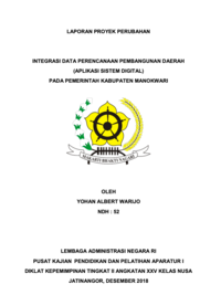 Integrasi Data Perencanaan Pembangunan Daerah (Aplikasi Sistem Digital) (Badan Perencanaan Pembangunan Daerah Kabupaten Manokwari)