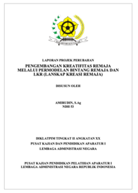 Pengembangan Kreativitas Remaja Melalui Permodelan Bintang Remaja dan Lanskap Kreasi Remaja (Kecamatan Manggar Kabupaten Belitung Timur)