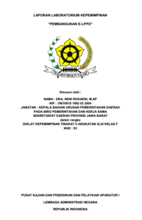 Pembangunan E-LPPD (Biro Pemerintahan dan Kerjasama Sekretariat Daerah)