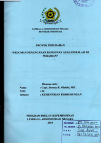 Pedoman Penanganan Bangunan Atau Instalasi Di Perairan (Kementerian Perhubungan)