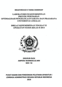 Optimalisasi Pengelolaan Sarana dan Prasarana Universitas Andalas (Kemenristek Dikti)
