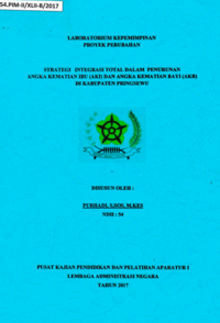 Strategi Integrasi Total Dalam Penurunan Angka Kematian Ibu (AKI) Dan Angka Kematian Bayai (AKB) Di Kabupaten Pringsewu (Dinas Kesehatan)