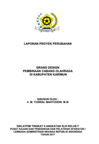 Grand Design Pembinaan Cabang Olahraga Di Kabupaten Karimun (Dinas Kepemudaan dan Olahraga)