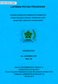 Strategi Percepatan Peningkatan Kapabilitas Aparat Pengawas Internal Pemerintah (APIP) Inspektorat Kabupaten Pasaman Barat