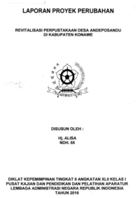 Revitalisasi Perpustakaan Desa Andeposandu Di Kabupaten Konawe (Badan Perpustakaan Arsip dan Dokumentasi Daerah)