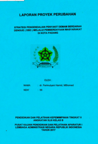 Strategi Pengendalian Penyakit Demam Berdarah Dengue (DBD) Melalui Pemberdayaan Masyarakat Di Kota Padang (Dinas Kesehatan)