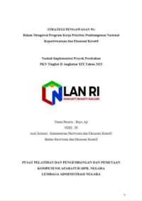 Strategi Pengawasan 5G Dalam Mengawal Program Kerja Prioritas Pembangunan Nasional Kepariwisataan Dan Ekonomi Kreatif (Kementerian Pariwisata dan Ekonomi Kreatif)