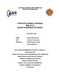 Strategi Rumah Aspirasi Melalui Budaya Bobaso Se Rasai (Sekretariat DPRD Kota Ternate)