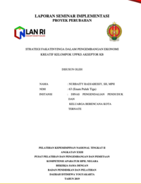 Staregi Fakatinyinga Dalam Pengembangan Ekonomi Kreatif Kelompok UPPKS Akseptor KB (Dinas Pengendalian Penduduk dan Keluarga Berencana Kota Ternate)