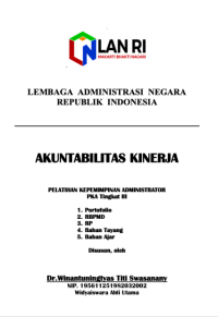 Modul Akuntabilitas Kinerja Pelatihan Kepemimpinan Administrator