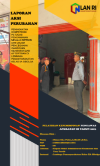 Peningkatan Kompetensi Petugas Pengamanan melalui Deteksi Dini dalam Pencegahan Gangguan Keamanan dan Ketertiban di Lembaga Pemasyarakatan Kelas IIA Sibolga (Kantor Wilayah Sumatera Utara Kementerian Hukum dan Hak Asasi Manusia) (TERBAIK)