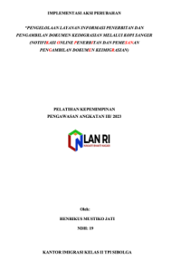 Pengelolaan Layanan Informasi Penerbitan dan Pengambilan Dokumen Keimigrasian melalui KOPI SANGER (Notifikasi Online Penerbitan dan Pemesanan Pengambilan Dokumen Keimigrasian) (Kantor Wilayah Sumatera Utara Kementerian Hukum dan Hak Asasi Manusia)
