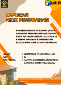 Pengembangan FILADUMA Fitur Layanan Pengaduan Masyarakat pada Aplikasi SAHABAT KUSUMA di Kantor Wilayah Kementerian Hukum dan HAM Sumatera Utara