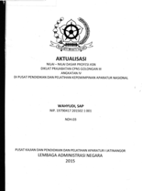 Nilai-Nilai Dasar Profesi ASN di Pusat Diklat Kepemimpinan Aparatur Nasonal LANRI