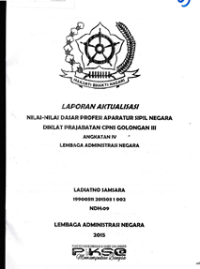 Nilai-Nilai Dasar Profesi Aparatur Sipil Negara di Pusat Inovasi Kelembangaan Dan SDA LANRI