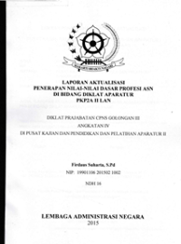 Nilai-Nilai Dasar Profesi ASN di PKP2A II LAN Makasar