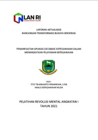 Image of Pemanfaatan Aplikasi Database Kepeawaian Dalam Meningkatkan Pelayanan Kepegawaian (Dinas Kesehatan Kabupaten Kuningan)