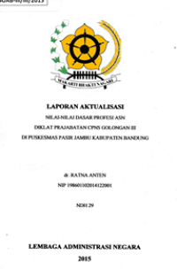 Image of Nilai-Nilai Dasar Profesi ASN di Puskesmas Pasirjambu